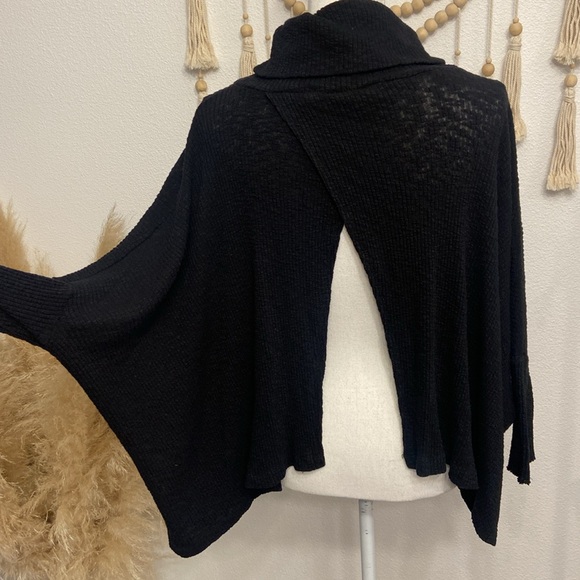 free people beach world traveler turtleneck pull over sweater dolman 3/4 sleeve - Picture 8 of 16